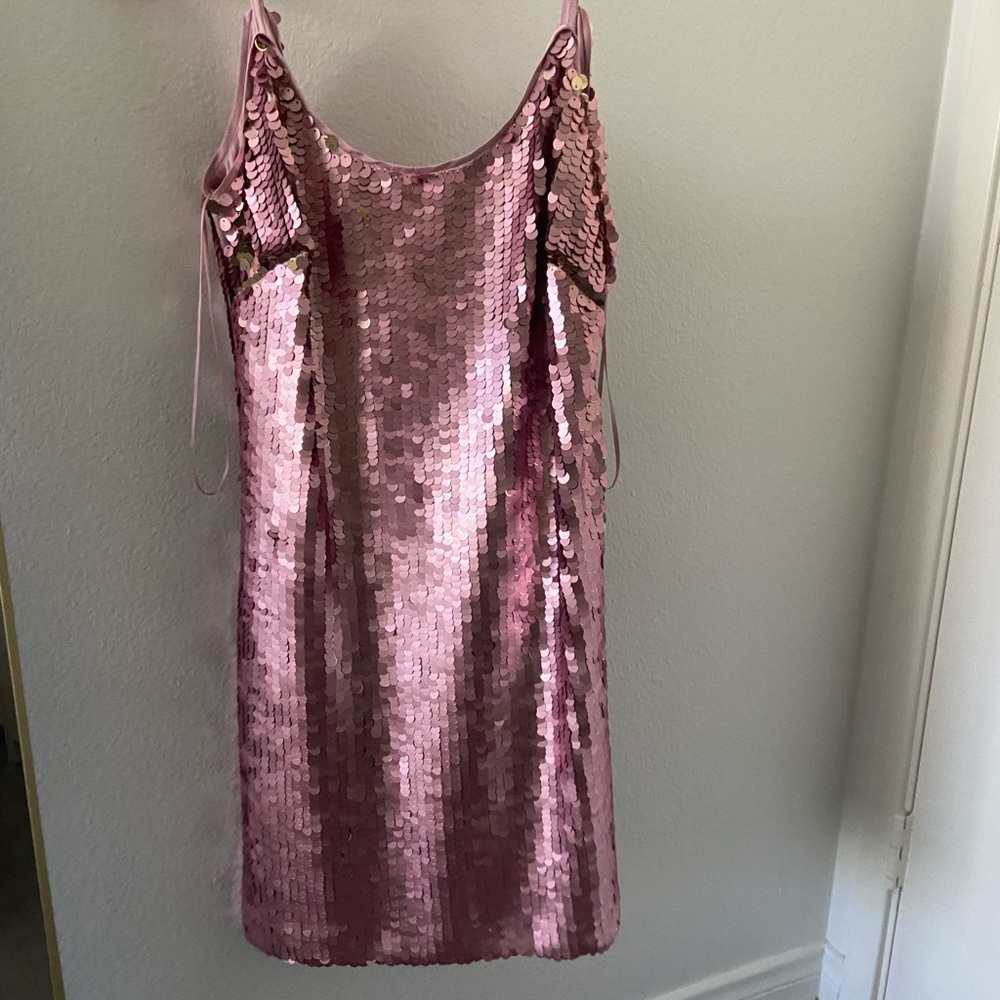 Ramy Brook Rose Pink Sequin Mini Dress